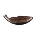 INFINITY IF-IG006 FISH SHAPE ABOVE COUNTER TEMPERED GLASS ART BASIN ANTIQUE VINTAGE FINISH