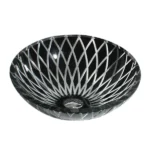 INFINITY IF-IG011 ROUND ABOVE COUNTER TEMPERED GLASS ART BASIN ANTIQUE VINTAGE FINISH