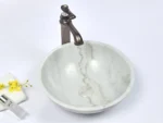 INFINITY IF-IS002 ROUND ABOVE COUNTER NATURE STONE ART BASIN MARBLE FINISH