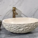 INFINITY IF-IS004 OVAL ABOVE COUNTER NATURE STONE ART BASIN MARBLE FINISH