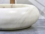 INFINITY IF-IS006 ROUND ABOVE COUNTER NATURE STONE ART BASIN MARBLE FINISH