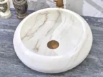 INFINITY IF-IS006 ROUND ABOVE COUNTER NATURE STONE ART BASIN MARBLE FINISH