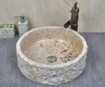 INFINITY IF-IS009 ROUND ABOVE COUNTER NATURE STONE ART BASIN MARBLE FINISH