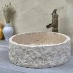 INFINITY IF-IS009 ROUND ABOVE COUNTER NATURE STONE ART BASIN MARBLE FINISH