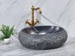 INFINITY IF-IS012 OVAL ABOVE COUNTER NATURE STONE ART BASIN MARBLE FINISH