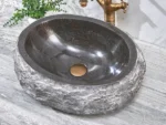 INFINITY IF-IS015 ROUND ABOVE COUNTER NATURE STONE ART BASIN MARBLE FINISH