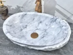 INFINITY IF-IS017 OVAL ABOVE COUNTER NATURE STONE ART BASIN MARBLE FINISH