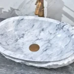 INFINITY IF-IS017 OVAL ABOVE COUNTER NATURE STONE ART BASIN MARBLE FINISH