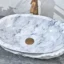 INFINITY IF-IS017 OVAL ABOVE COUNTER NATURE STONE ART BASIN MARBLE FINISH