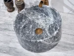 INFINITY IF-IS019 ROUND ABOVE COUNTER NATURE STONE ART BASIN MARBLE FINISH