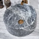 INFINITY IF-IS019 ROUND ABOVE COUNTER NATURE STONE ART BASIN MARBLE FINISH