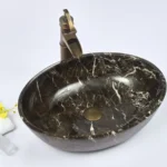 INFINITY IF-IS021 OVAL ABOVE COUNTER NATURE STONE ART BASIN MARBLE FINISH