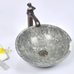 INFINITY IF-IS022 ROUND ABOVE COUNTER NATURE STONE ART BASIN MARBLE FINISH