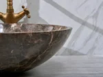 INFINITY IF-IS023 ROUND ABOVE COUNTER NATURE STONE ART BASIN MARBLE FINISH