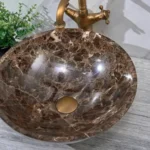 INFINITY IF-IS023 ROUND ABOVE COUNTER NATURE STONE ART BASIN MARBLE FINISH