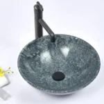 INFINITY IF-IS032 ROUND ABOVE COUNTER NATURE STONE ART BASIN MARBLE FINISH
