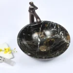 INFINITY IF-IS036 ROUND ABOVE COUNTER NATURE STONE ART BASIN MARBLE FINISH