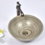 INFINITY IF-IS037 ROUND ABOVE COUNTER NATURE STONE ART BASIN MARBLE FINISH