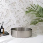 INFINITY IF-ISS02 HANDMADE ROUND ABOVE COUNTER STAINLESS STEEL BASIN BRUSHED NICKEL