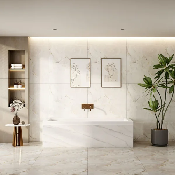 UNICASA MIRA INSERT & ISLAND BATH GLOSS WHITE