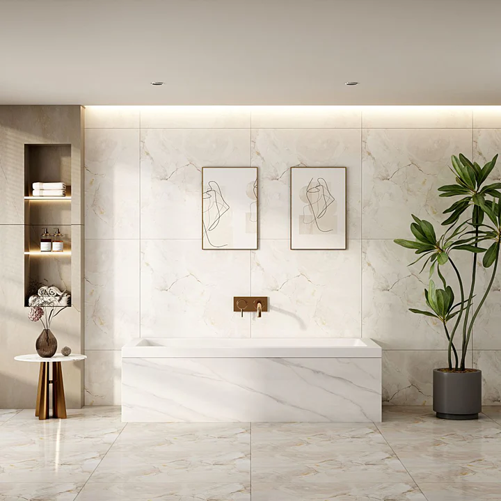 UNICASA MIRA INSERT & ISLAND BATH GLOSS WHITE