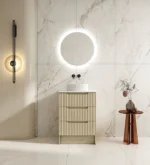UNICASA RH-60F-NO RHEA FLUTED FREESTANDING VANITY 600MM NATURAL OAK