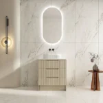 UNICASA RH-75F-NO RHEA FLUTED FREESTANDING VANITY 750MM NATURAL OAK