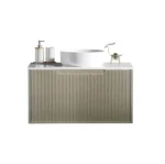 UNICASA RH-75W-NO RHEA FLUTED WALL HUNG VANITY 750MM NATURAL OAK