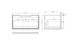 UNICASA RH-75W-NO RHEA FLUTED WALL HUNG VANITY 750MM NATURAL OAK