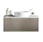 UNICASA RH-90W-NO RHEA FLUTED WALL HUNG VANITY 900MM NATURAL OAK