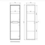 UNICASA TBRH-35120-NO RHEA FLUTED TALL BOY NATURAL OAK