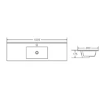 UNICASA BIP-150W-GW BIANCA WALL HUNG PVC VANITY 1500MM GLOSS WHITE