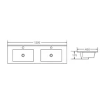 UNICASA BIP-150W-GW BIANCA WALL HUNG PVC VANITY 1500MM GLOSS WHITE