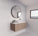 ABS RIVA WH900-AO VIENNA FLUTED WALL HUNG VANITY 900MM AMERICAN OAK