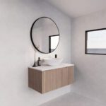 ABS RIVA WH900-AO VIENNA FLUTED WALL HUNG VANITY 900MM AMERICAN OAK