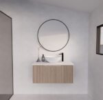 ABS RIVA WH900-AO VIENNA FLUTED WALL HUNG VANITY 900MM AMERICAN OAK