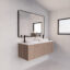 ABS RIVA WH1200D-AO VIENNA FLUTED WALL HUNG VANITY 1200MM DOUBLE BOWL AMERICAN OAK