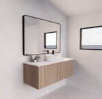 ABS RIVA WH1200-AO VIENNA FLUTED WALL HUNG VANITY 1200MM SINGLE BOWL AMERICAN OAK