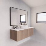 ABS RIVA WH1200-AO VIENNA FLUTED WALL HUNG VANITY 1200MM SINGLE BOWL AMERICAN OAK