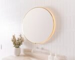 ADP SMSER7575BB SERA ROUND FRAMED LED MIRROR 750x750 BRUSHED GOLD