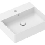 ADP TOPCJAC5042 JACK RECTANGLE ABOVE COUNTER BASIN WITH TAP HOLE GLOSS/MATTE WHITE