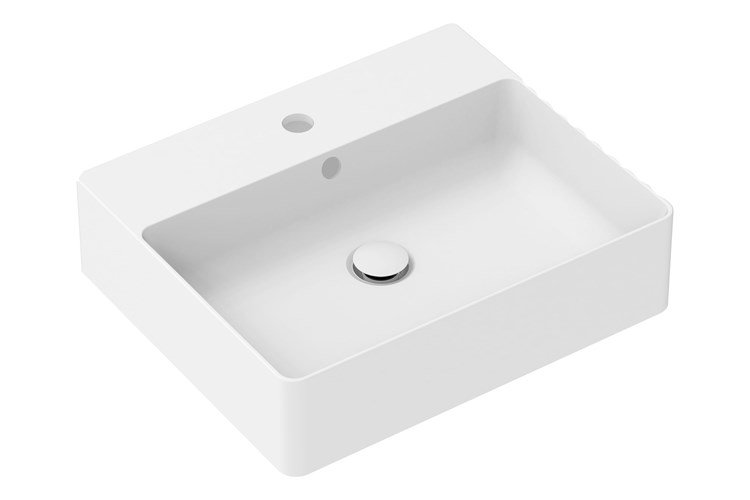 ADP TOPCJAC5042 JACK RECTANGLE ABOVE COUNTER BASIN WITH TAP HOLE GLOSS/MATTE WHITE