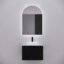 ABS RIVA PARIS LED ARCH MIRROR CABINET 605x872x150MM MATTE BLACK