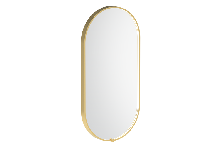 ADP SMSEP9045BB SERA PILL FRAMED LED MIRROR 450x900 BRUSHED GOLD
