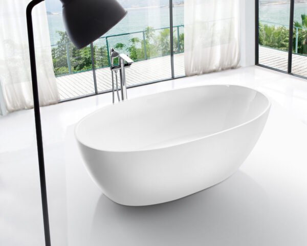 ABS RIVA FANTA OVAL FREESTANDING BATH 1700 GLOSS WHITE