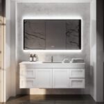 ABS RIVA WH1500-MW HAWAII SHAKER WALL HUNG VANITY 1500MM SINGLE BOWL MATTE WHITE