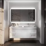 ABS RIVA WH1500D-MW HAWAII SHAKER WALL HUNG VANITY 1500MM DOUBLE BOWL MATTE WHITE