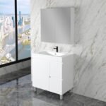 ABS RIVA FS750-GW LESS WALL HUNG VANITY 750MM LEFT/RIGHT HAND DRAWERS GLOSS WHITE