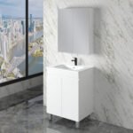 ABS RIVA FS600-GW LESS FREESTANDING VANITY 600MM GLOSS WHITE