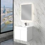 ABS RIVA WH600-GW LESS WALL HUNG VANITY 600MM GLOSS WHITE